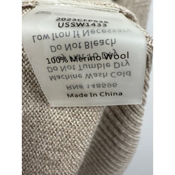 Universal Standard Sweater Womens Brown Wool Beals Cut Out Size Medium New - Picture 3 of 9